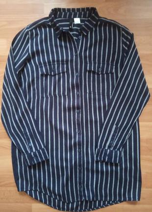 Классная рубашка оверсайз h&m divided на р.xs-s рост 160