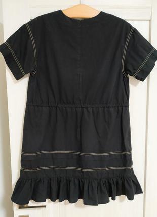 Чорне поплиновое ярусну сукню.бебидол.zara,mango,h&m.2 фото