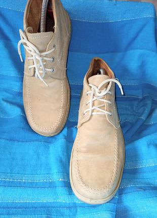 Мягкие нубуковые ботинки,41-42разм,италия.3 фото