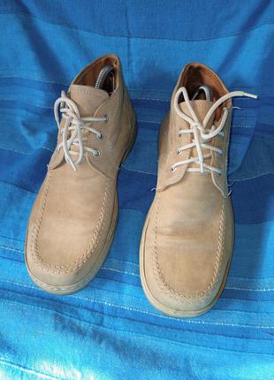 Мягкие нубуковые ботинки,41-42разм,италия.2 фото