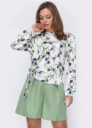 Блузка принт + кулиска