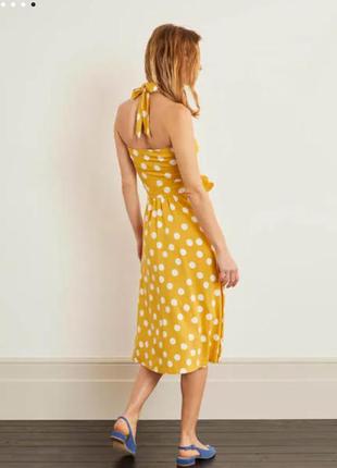 Солнечное платье из джерси tess с завязками на шее boden (размер 34-36)8 фото