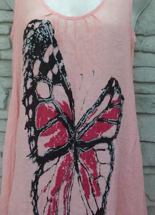 Распродажа!!! красивое платье - туника розового цвета с бабочкой stella morgan2 фото