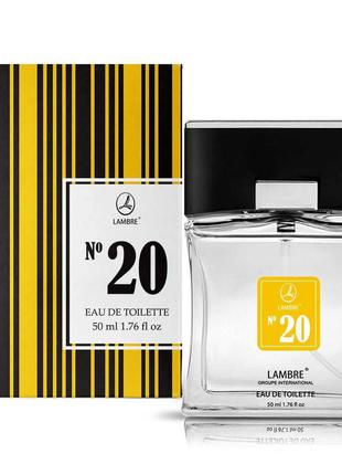 Мужская туалетная вода lambre №20 объем 50мл франция в стиле hugo men від hugo boss.