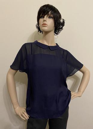 Шёлковая блуза в стиле шанель benetton