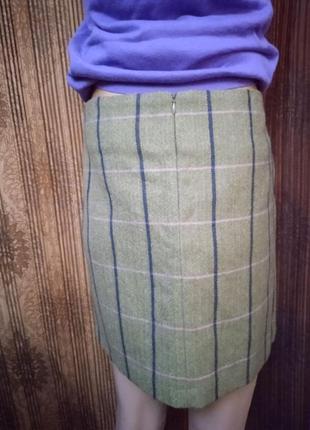 Вовняна спідниця бренд megan tweed button skirt2 фото