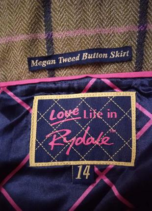 Вовняна спідниця бренд megan tweed button skirt5 фото
