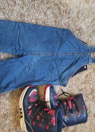 Кимбинезон джинсовый мальчику или девочке 1-3 года3 фото