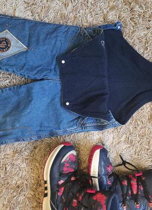 Кимбинезон джинсовый мальчику или девочке 1-3 года2 фото