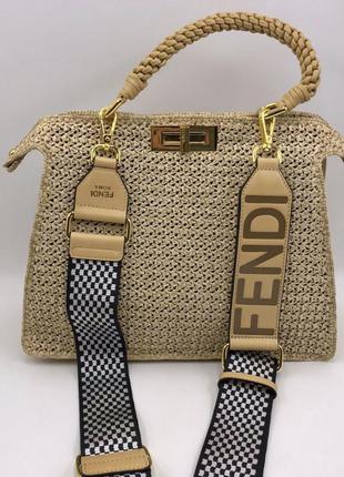 Сумка бежевая люкс в стиле fendi👑