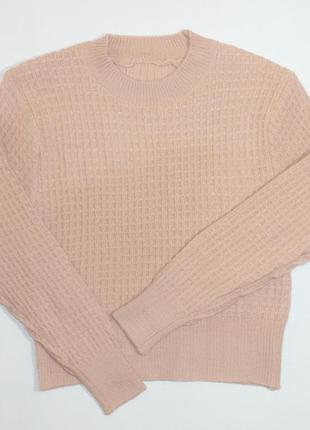 Женская розовая вязаная кофта