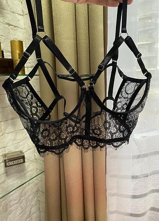 Контурный🔥 кружевной бюстье без чашечек