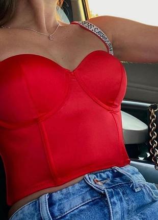 Корсет пуш ап со стразами