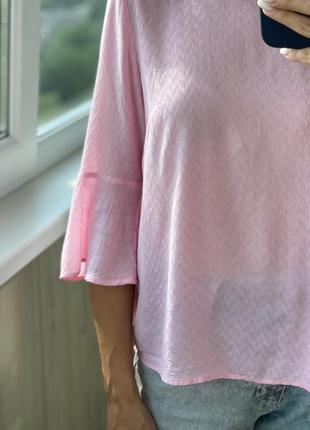 Невесомая розовая блуза из вискозы 1+1=38 фото