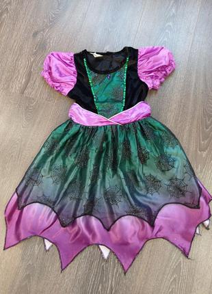 Карнавальна сукня відьма, чаклунка королева павуків 5-6 років код 22м