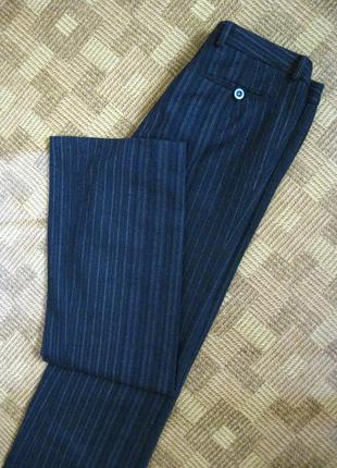 Вовняні брюки штани із вовни у смужку від h&m 🍁наш 44-46рр