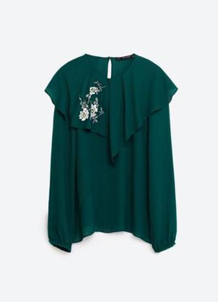 Шифоновая блуза с воланами от zara! p.-l