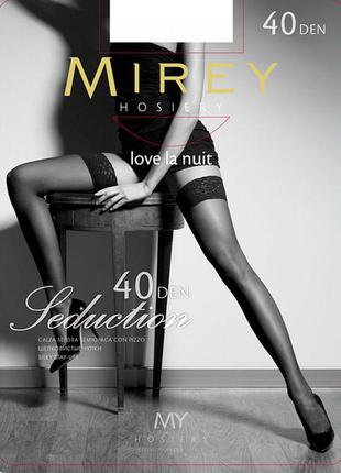 Весільні панчохи з мереживом мірей seduction 40 ден.