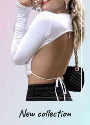 🔥блуза блузка топ відкрита спина кольору