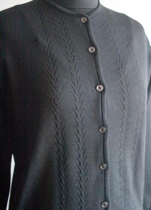 #розвантажуюсь чорна кофта, светр з візерунком на гудзиках3 фото