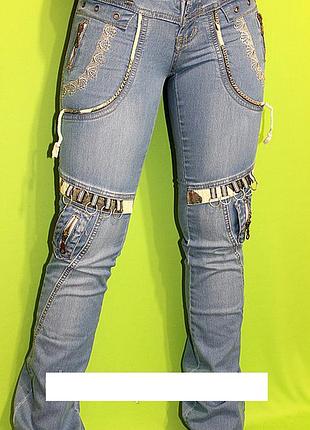 Джинси жіночі з красивою обробкою