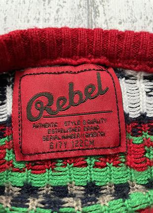 Крутой свитер кофта новогодний свитер дед мороз rebel 6-7лет2 фото