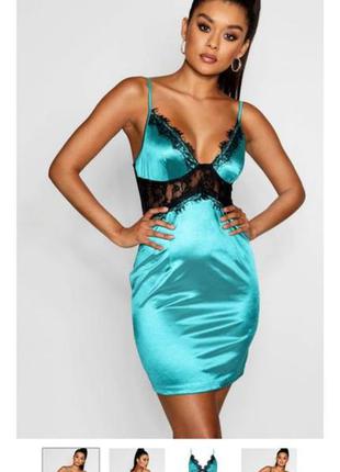 Новое атласное платье