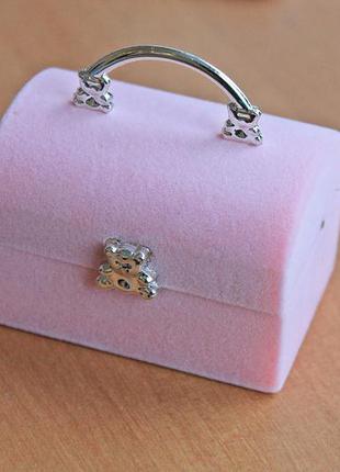 Коробочка для украшений сумочка розовая3 фото