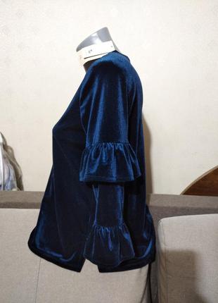 Интересная велюр блуза с воланами tu uk8,наш 42/44 ,можно на 462 фото