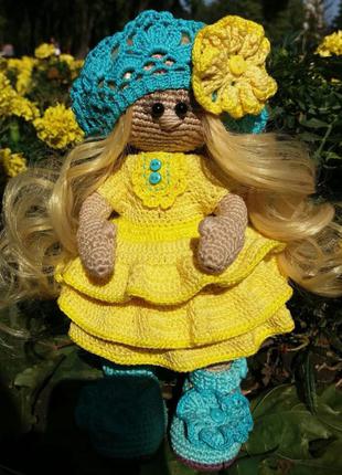 В'язана іграшка лялька амігурумі (amigurumi) ручна робота6 фото