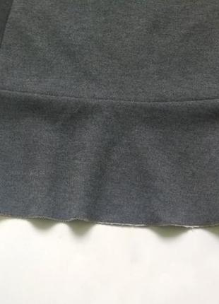 Стильна спідниця з воланом/юбка с оборкой c плотной ткани3 фото