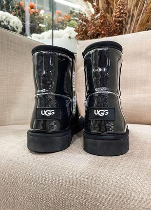 Ugg classic clear mini black жіночі уггі чорні8 фото