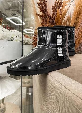 Ugg classic clear mini black жіночі уггі чорні9 фото