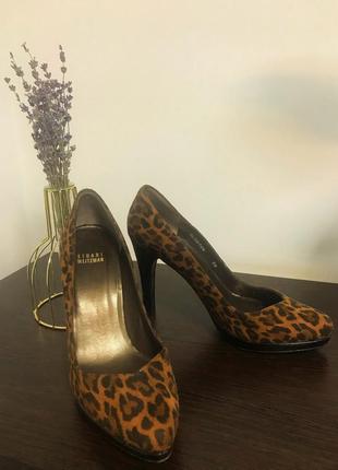 Леопардовые замшевые туфли2 фото