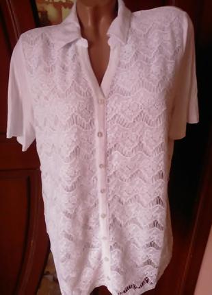 Блузка 46-48р мереживо