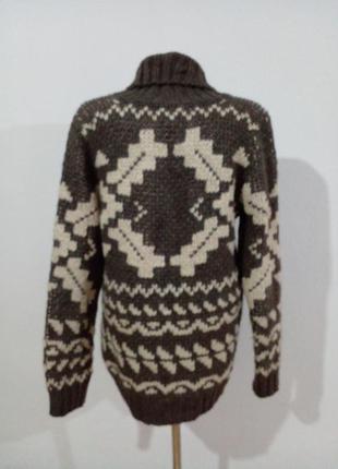 Шикарный свитер грубой вязки  30% шерсти4 фото