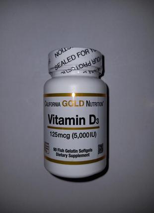 California gold nutrition вітамін d3 125 мкг 5000 мо 90 капсул2 фото