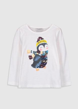 Реглан новогодний для девочки lc waikiki, лонгслив