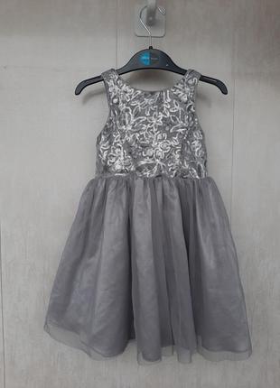 Сукня з паєтками срібло