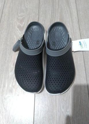 Шльопанці crocs literide clog 204592 black/smoke1 фото