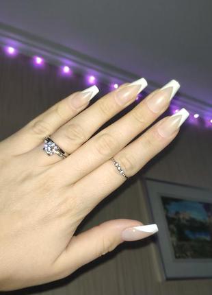 Накладные ногти 24 штуки французский