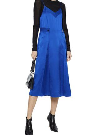 Rag & bone стильное нарядное вечернее синее шелковое платье шелк оригинал