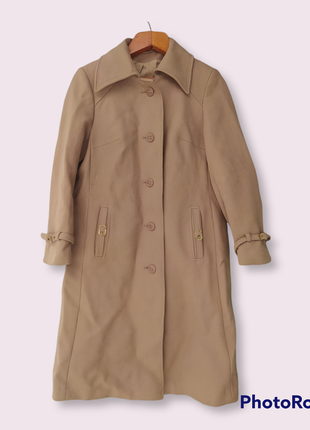 Alconda, бежеве пальто, 100% шерсть / светлое, бежевое пальто