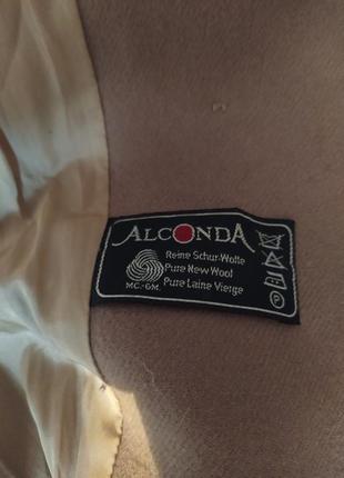 Alconda, погоди пальто, 100% вовна / світле, бежеве пальто7 фото
