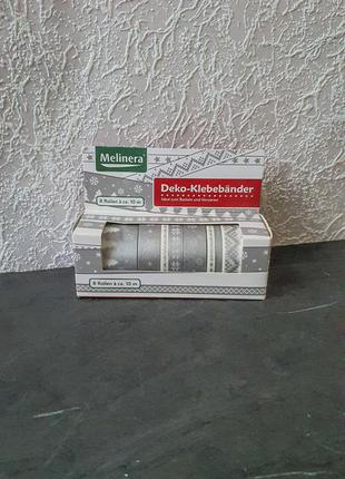 Декоративная новогодняя лента 8 шт. серебристая