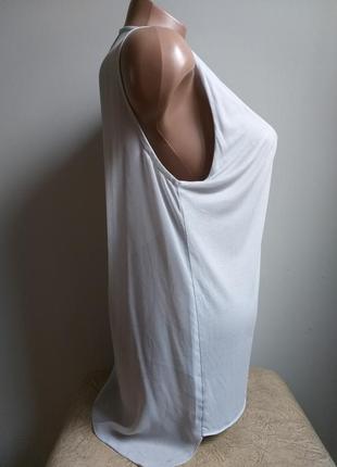 Шикарна туніка з прозорою спиною. майка. футболка. блуза. сіра, айворі.6 фото