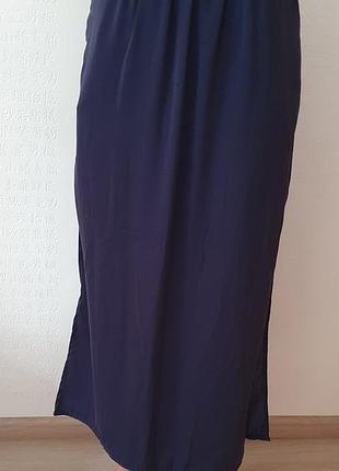 Макси юбка с разрезами и карманами