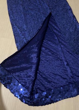 Сукня плаття сарафан пайетки синє в паєтки ошатне плаття новорічне9 фото