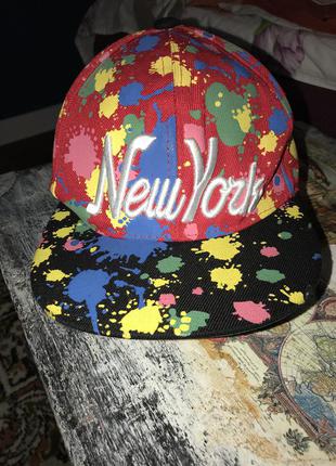 Кепка с прямым козырьком ny р 57