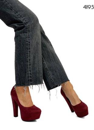 👠туфлі на високому каблуці в штучної замші👑